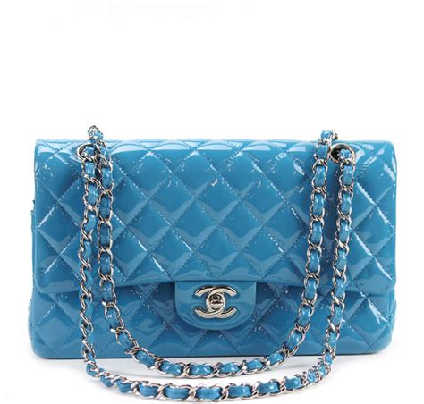 chanel large flap bag blue|Chanel mini flap bag silver.